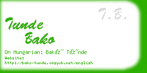 tunde bako business card